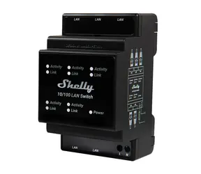 Shelly LAN Switch / Smart LAN switch / na szynę elektryczną DIN / 5x RJ45 / 110-230V