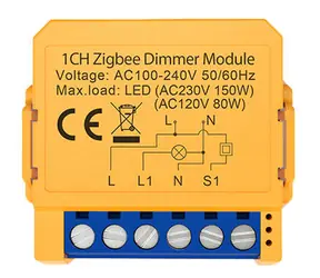 Avatto ZDMS16-2 żółty / Inteligentny przełącznik / ZigBee