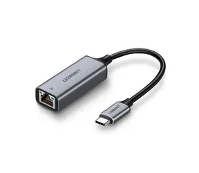 Ugreen CM199 Adapter sieciowy USB-C - RJ45 szary / do 1000 Mb/s 