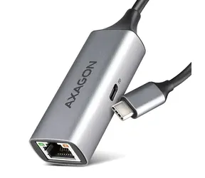 Axagon ADE-TXPD, USB-C 3.2 Gen 1 - karta sieciowa Gigabit Ethernet, Asix AX88179, PD 100W, automatyczna instalacja szara