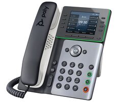 Poly Edge E350 czarny / Telefon IP / wyświetlacz / SIP / SDP / USB 2.0 Type-C / 2x LAN