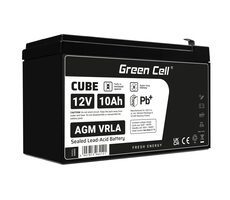 Akumulator Green Cell Safety bezobsługowy AGM VRLA 12V 10Ah / do jednostek UPS