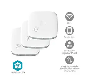 Nedis WIFIDS21WT3 / Inteligentny czujnik dymu / Wi-Fi / SmartLife 