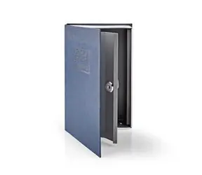 Nedis Trezor niebiesko-srebrny / Book Safe / Zamykany / Wewnątrz / Średni / Pojemność wewnętrzna: 1,6 l / 2 klucze
