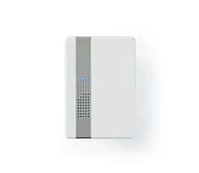 Nedis DOORB223CWT biały / Dzwonek bezprzewodowy / 220 - 240 V AC 50 Hz / 1x CR2032 / 80 dB / do 300 m / IP44 