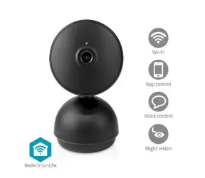 Nedis WIFICI22CBK / Inteligentna kamera wewnętrzna / Wi-Fi / Full HD 1080p / SmartLife / microSD 