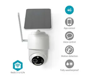 Nedis SIMCBO50WT / Inteligentna kamera zewnętrzna / 4G / SmartLife / Full HD 1080p / Pochylana / IP65 / microSD 