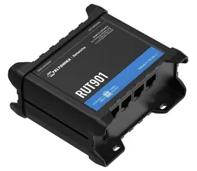 Teltonika RUT901 / Router przemysłowy / 2G i 3G i LTE / Wi-Fi 2,4 GHz / 802.11n / 3x LAN / 1x WAN / 2x gniazdo SIM