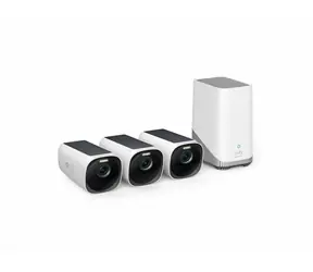 Anker Eufy S330 biały / Zewnętrzna kamera IP z ładowaniem solarnym / 3 kamery + jednostka HomeBase 3 / 4K