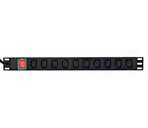 Gembird EG-PDU-10C132C19 do szafy 1U / do 3500W / 10 gniazd C13 / kabel 2 m