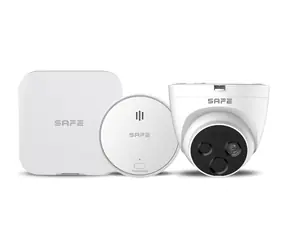Kit startowy SAFE Fire Cam biały / Zestaw do wczesnego wykrywania pożaru z kontrolą wizualną / LAN / Wi-Fi / 2xSIM / 150 kanałów