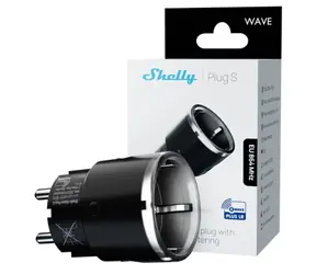 Shelly Wave Plug S LR Black / inteligentne gniazdko z pomiarem zużycia / Z-Wave
