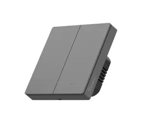 Sonoff SwitchMan Smart Wall Switch M5 Matter / 2-przyciskowy / 86 mm / ciemnoszary