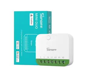 Sonoff MINI-2GS MINI DUO / Inteligentny przełącznik / 2 kanały / WiFi / Matter
