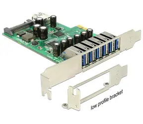 Karta DeLock PCI Express / 6 x zewnętrzne + 1 x wewnętrzne USB 3.0