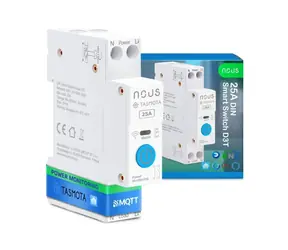 Nous D3T DIN SMART Switch Module 25A z oprogramowaniem układowym Tasmota / 1 kanał / z pomiarem zużycia / ESP32