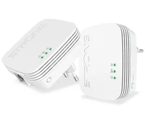 Strong Powerline 600 DUO MINI / Zestaw 2 adapterów Powerline / HomePlug AV / 600 Mb/s / 1x LAN / zasięg do 300 m