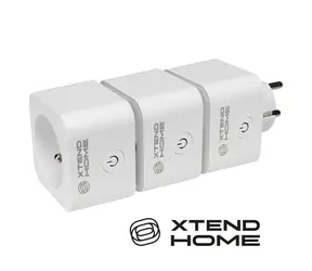 Zestaw 3 szt. Xtend Home ZA101M / Inteligentne gniazdko / Pomiar mocy / Prawidłowe przełączanie faz / Tuya