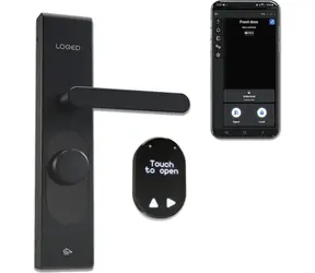 Rozpakowany - Shelly LOQED SMART Lock, inteligentny elektroniczny zamek do drzwi, czarny / rozpakowany