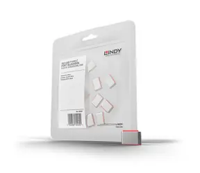 Lindy 40437 Blokada portu USB typu C różowa /10 szt.