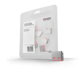 Lindy 40460 Blokada portu USB bez kluczyka różowa / 10 szt.