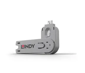 Lindy 40624 Blokada portu USB-A z kluczykiem biała / 4 szt.