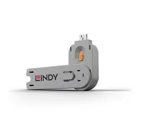 Lindy 40623 Blokada portu USB-A, klucz pomarańczowy