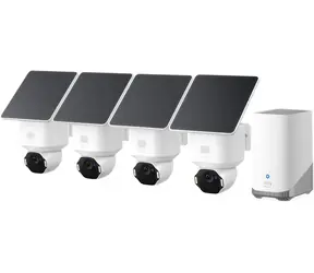 Anker Eufy E42 biały / HomeBase 3 + 4X kamera IP z ładowaniem solarnym / 360° / noktowizor / microSD / Wi-Fi / 4k