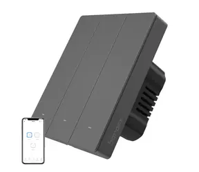 Sonoff SwitchMan Smart Wall Switch M5 Matter Dark Gray / 3-Button / 80 mm