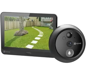 Inteligentny wizjer do drzwi Ezviz HP4, czarny / 155° / Wi-Fi / 2K / Monitor 4,3" / 4600 mAh