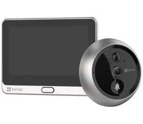 Inteligentny dzwonek do drzwi Ezviz DP2C, srebrny / Wi-Fi / 1080p / Wizjer / Dzwonek do drzwi / IR 5 m / PIR / LCD 4,3"