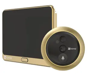Dzwonek inteligentny Ezviz DP2C Gold / Wi-Fi / 1080p / Wizjer / Dzwonek do drzwi / IR 5 m / PIR / LCD 4,3"