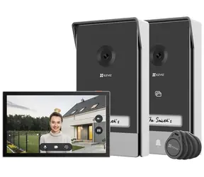 Kit Ezviz HP7 2-Entry czarno-srebrny / Wi-Fi / 2K / 7-calowy monitor dotykowy / 2 dzwonki / IP65