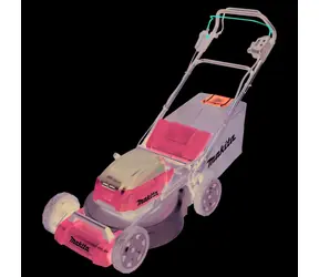 Makita DLM465Z / Kosiarka akumulatorowa z siedziskiem / 18 V x 2 / Szerokość koszenia 46 cm / Kosz 60 l / Bez akumulatora 
