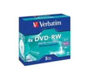 5 sztuk DVD-RW 4,7 GB Verbatim 4X