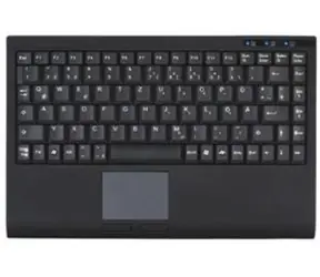 Keysonic ACK-540U+ / DE /Mini-klawiatura / Touchpad / USB / czarny