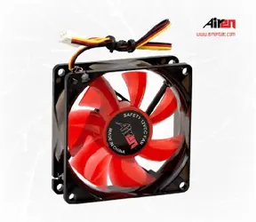 Wentylator Airen RedWings80 LED / świecący / 80 x 80 x 25 mm / 14,9 dBA / czerwony