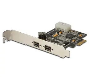 Karta interfejsu Digitus IEEE 1394b / PCIexpress / 3 Port / 2x9-Pin Extern + 1x9-Pin Intern Chipset XIO2213B