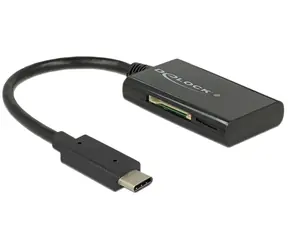 DeLock Czytnik kart USB 3.1 Gen 1, męski USB Type-C / 4 gniazda