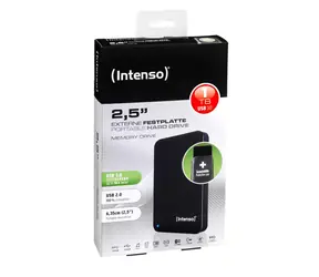 INTENSO Memory Drive 1 TB czarny / Dysk zewnętrzny / 2,5" / USB 3.0 / R:85 MB / W: 75 MB