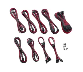 Kit kabli CableMod PRO ModMesh C-Series do Corsair AXi i HXi i RM - karbonowo-czerwony