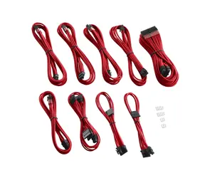 Kit kabli CableMod PRO ModMesh serii C do Corsair Rmi i RMx - czerwony