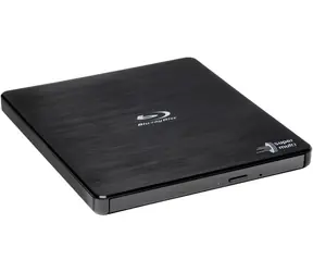 Hitachi-LG BP55EB40 Slim czarny / Zewnętrzna nagrywarka Blu-ray / USB 2.0 / zapis 2-5-6-8-24x / odczyt 5-6-8-24x / sprzedaż