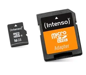 Karta INTENSO micro SDHC 16 GB klasy 10 + adapter SD