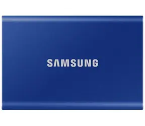 Samsung T7 Zewnętrzny dysk SSD 1 TB niebieski / Zewnętrzny dysk SSD / R: 1050 MB i W: 1000 MB / USB-C / 3 lata