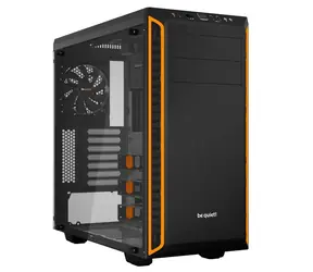 be quiet! PURE BASE 600 Window pomarańczowy / ATX / 2x USB 3.0 + 2x Jack 3,5mm / 1x 120 mm + 1x 140 mm / Strona przezroczysta