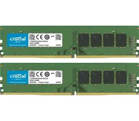 CRUCIAL 32 GB (2x16 GB) 3200 MHz / DDR4 / DIMM / PC4-25600 / CL22 / Non-ECC / UN-REG / 1,2 V