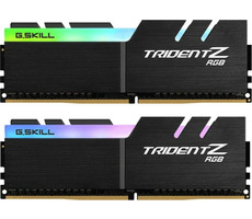 G.Skill Trident Z RGB 64GB (2x32GB) 3200MHz czarny / DDR4 / CL16-18-18-38 / 1.35V / XMP 2.0 / podświetlenie LED