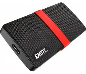 EMTEC Power PLUS X200 256 GB SSD czarny / Zewnętrzny dysk SSD / odczyt: 450 MB / zapis: 420 MB / USB-C 3.1 / 3 lata