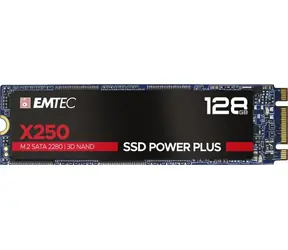EMTEC Power PLUS X250 128 GB / M.2 / SATA III / 3D TLC / R: 520 MB/s / W: 500 MB/s / MTBF 2 mh / 3 lata